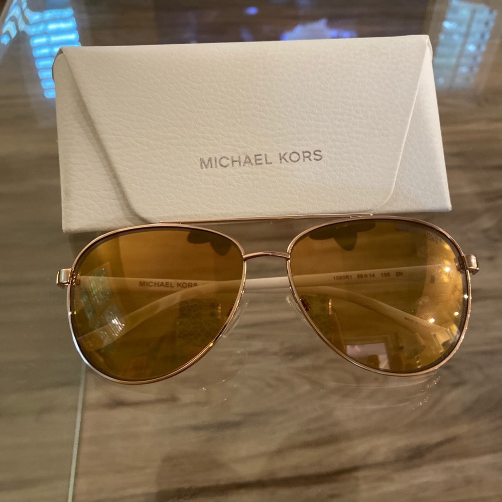 gold michael kors “hvar” sunglasses